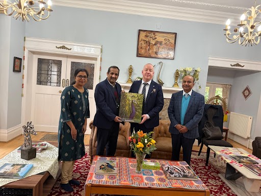 Interesting meeting between Consul General Dr Venkatachalam Murugan & Prof Ken Sloan, Vice Chancellor Harper Adams University on agricultural cooperation - 4th February, 2025: