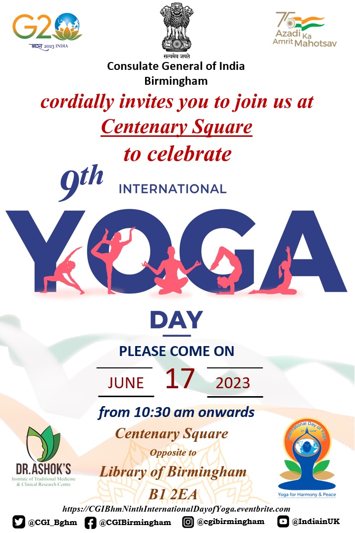 9th International Day of Yoga 2023: :: Consulate General of India Birmingham