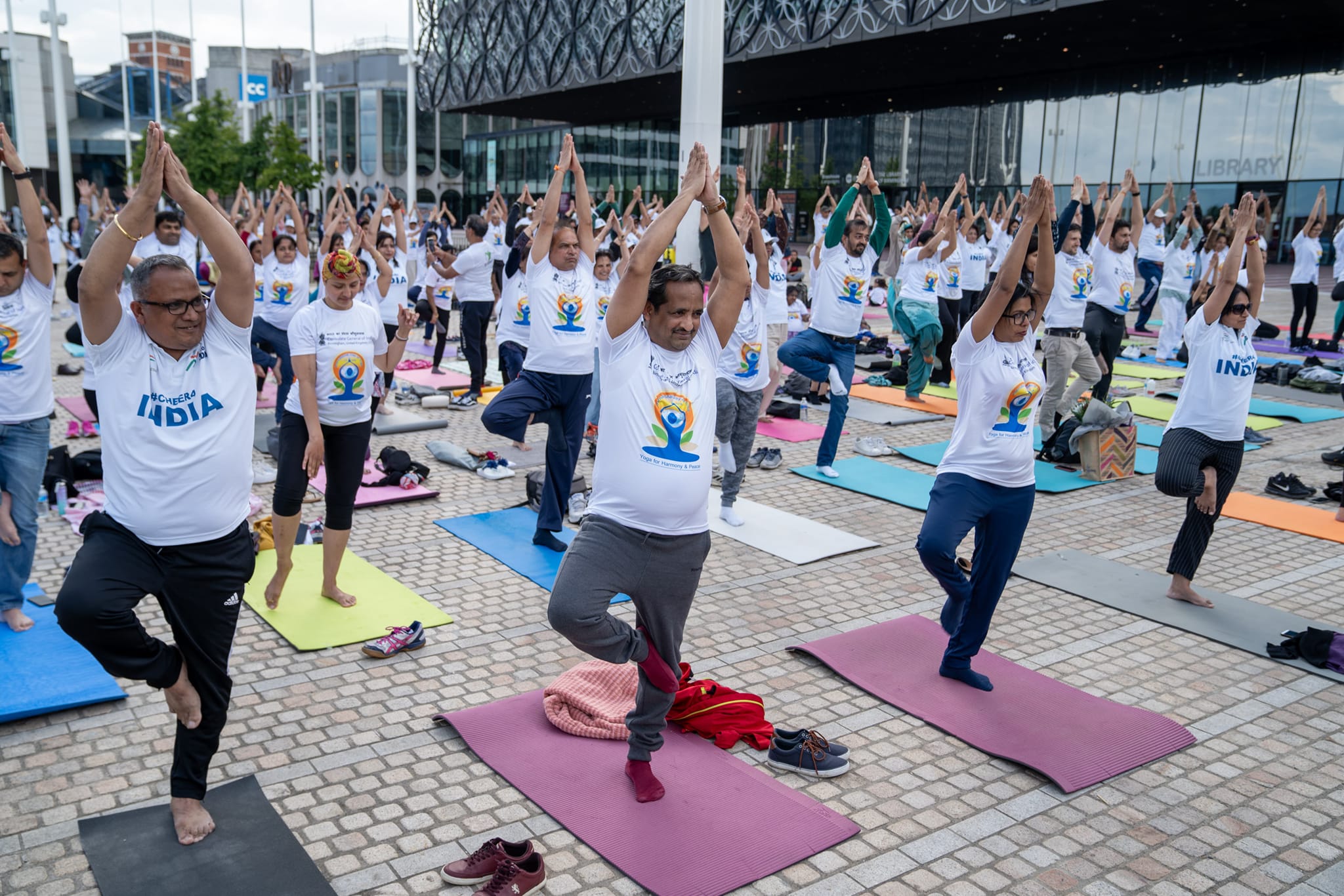 Celebration of the 10th International Day of Yoga, 21st June 2024 at Centenary Square Birmingham